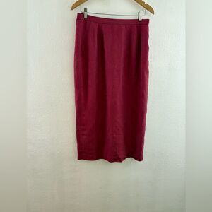Drapers & Damons Pink Silk pencil Skirt size 14p